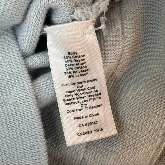 Talbots Soft blue/green Knit Top size Large - Picture 7 of 7